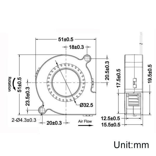 Radial Lüfter 24V 5010